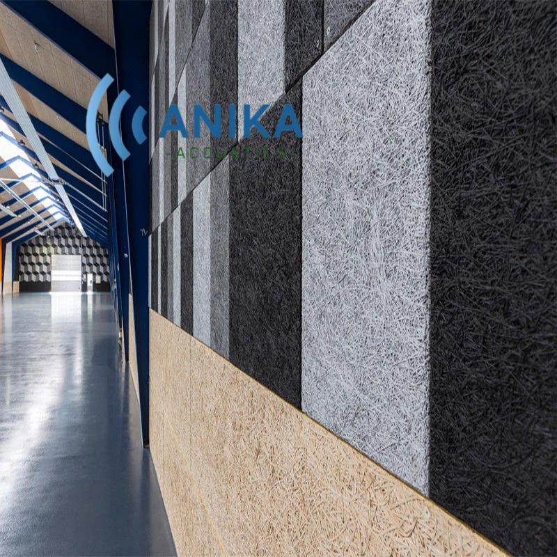 15/20/25/35mm Fireproof Cement Wood Wool Acoustic Panel for Interior Wall Decoration and Noise Reduction