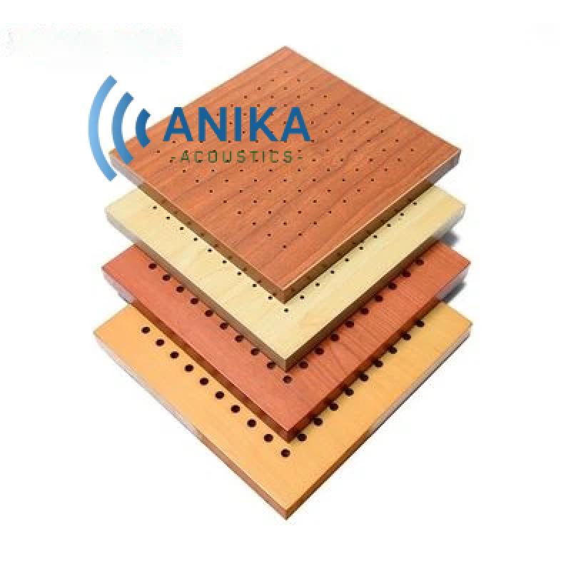 Black Fireproof Tissue Melamine Finish Wall Acoustic Panel for Steel Keel Installation