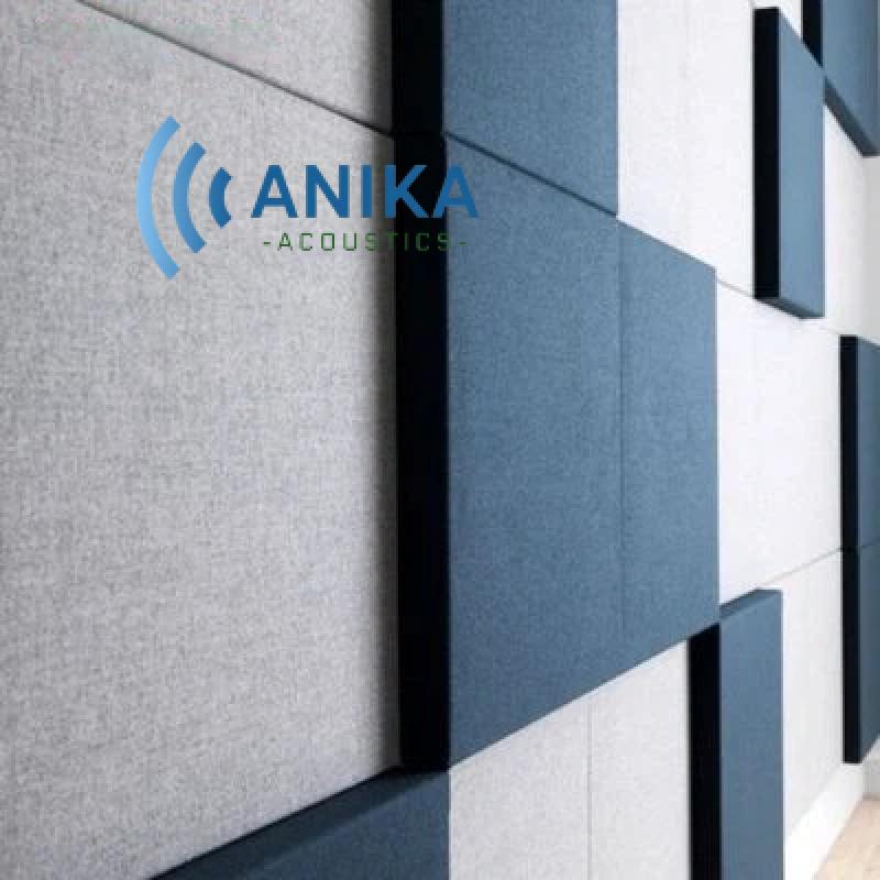 Cinema Indoor Noise Reduction 25mm Thickness Fabric Wrapped Wall Panels