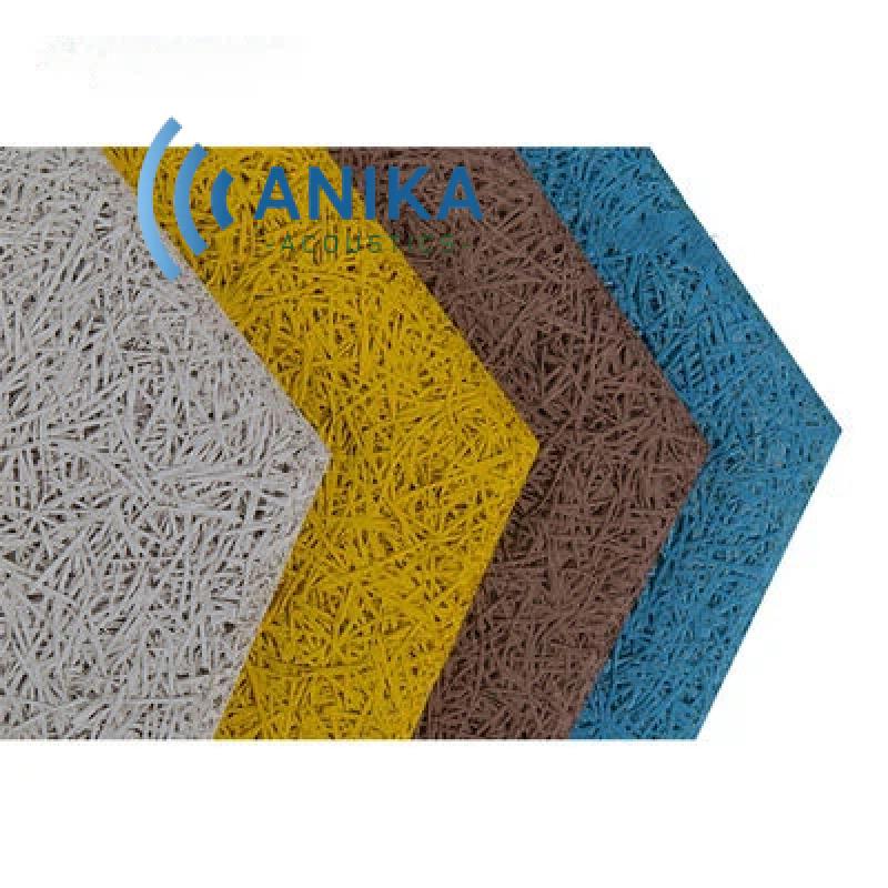 Contemporary Design Polyester Wool Synthetic Wool Ceiling Acoustic Panels 600*2400mm
