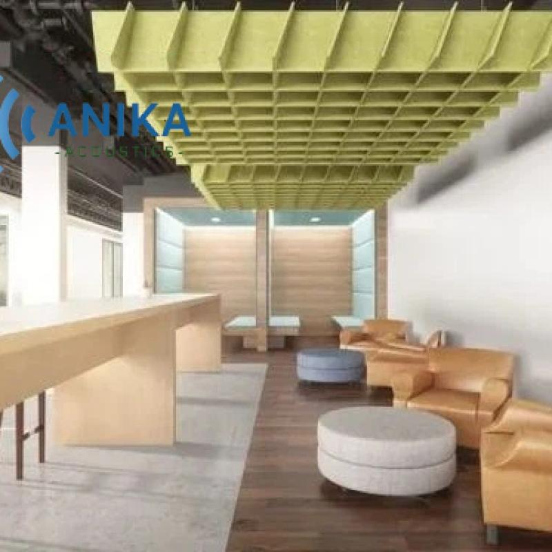 Eco Friendly Sound-Absorbing PET Acoustic Ceiling Tiles for Meeting Room